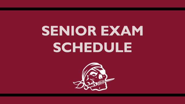  senior exam schedule